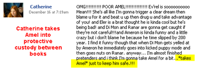 Reader takes Amel into protective custody between books