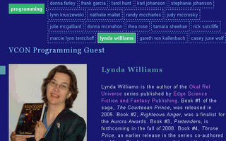 Lynda Williams on the program at VCON 33: October 3-5, 2008 at The Compass Point Inn