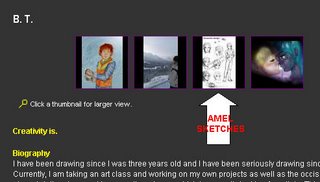 Brianna T.'s space on Portfolios.com includes Amel sketches