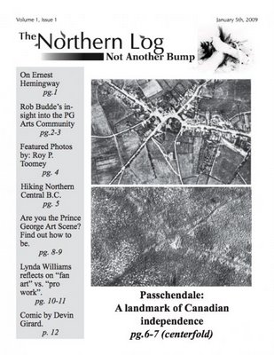 Cover of the first edition of the Northern Log general manager Joshua Laurin