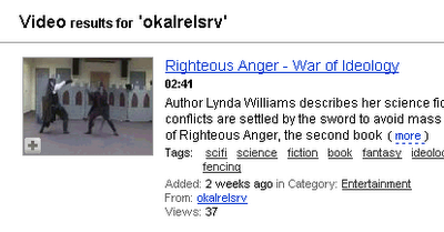 Righteous Anger book launch video on www.youtube.com